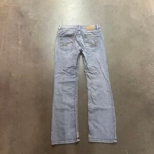 BKE men's light wash thick stitch embroidered Aiden jeans slim boot 30